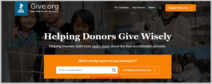 Use the Better Business Bureau (BBB) Wise Giving Alliance
