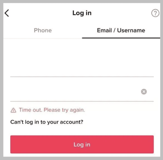 Can't log in to your account