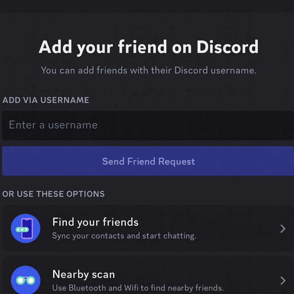 Add friends Discord