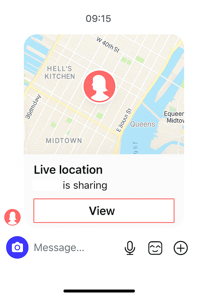 Inatgram location share