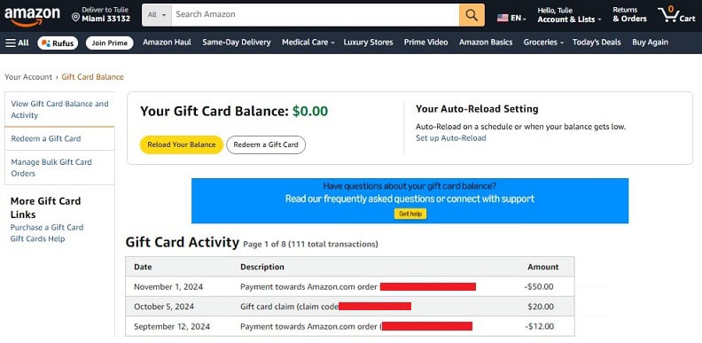 amazon gift card current