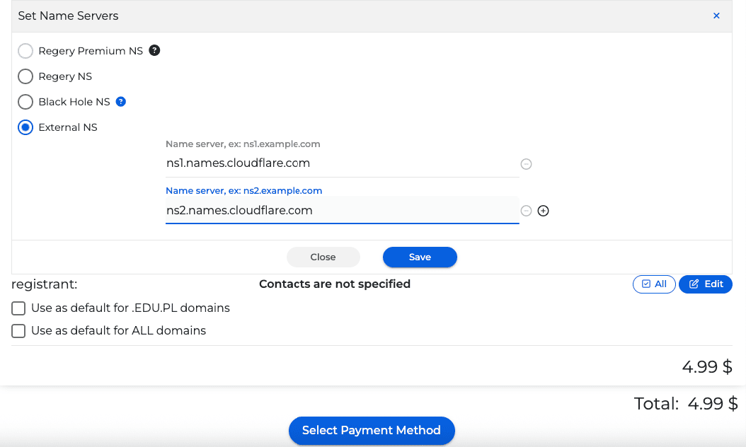 select ns and pay